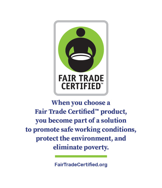 Fair Trade Certified Wobbler - Longer Copy - Vertical