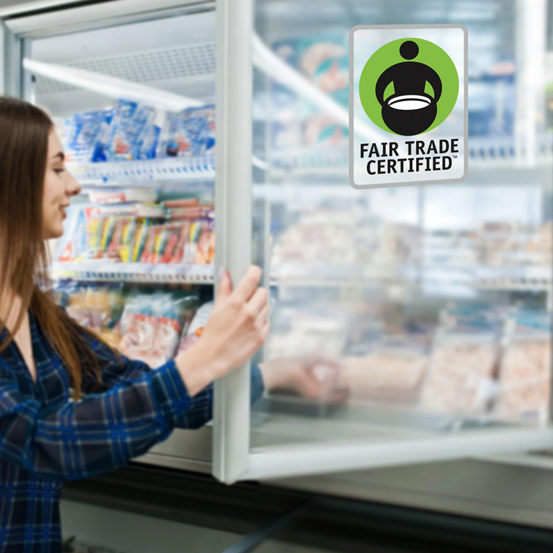 Fair Trade Certified Freezer Cling - Label