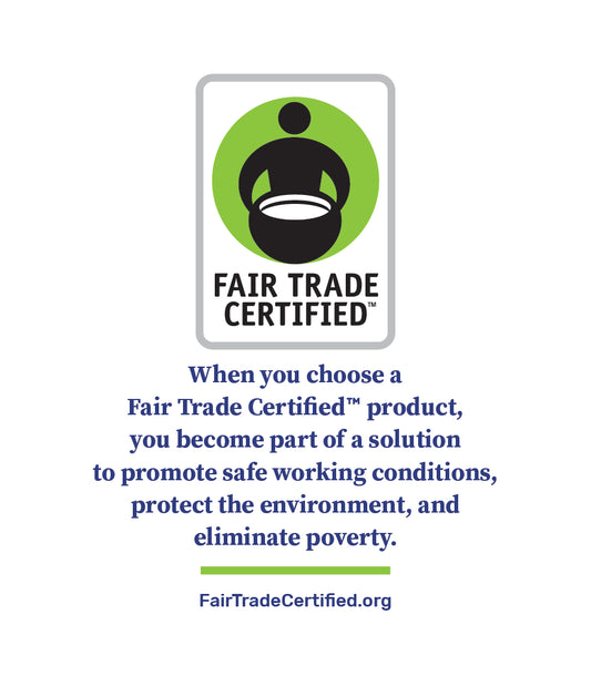 Fair Trade Certified Wobbler - Longer Copy - Vertical